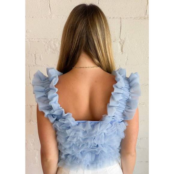 NEW ENDLESS ROSE blueberry muffin top in blue - Picture 2 of 2